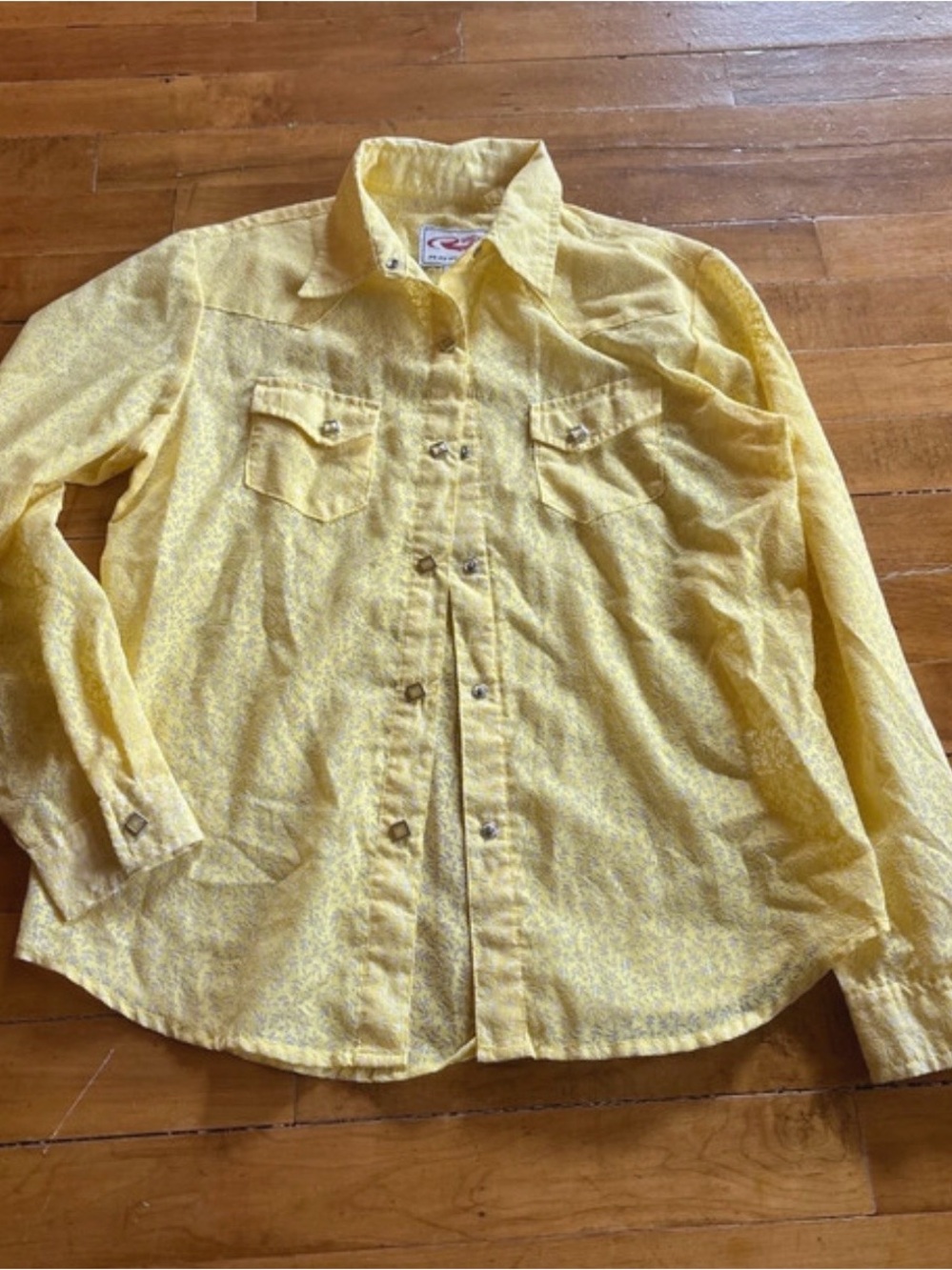 Roper Yellow Button-Down Kids Western Shirt